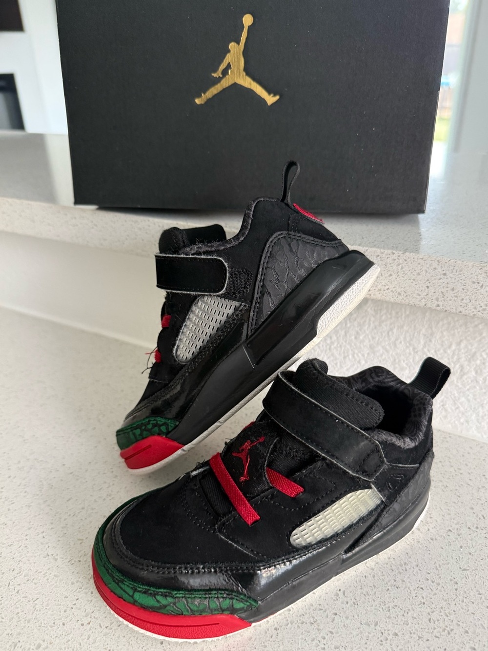 Jordan Spizike Low Toddler Kids Black Red Green Sneakers Size 10c